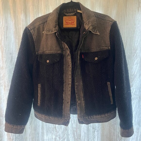 Women's Levi's Denim/Sherpa Trucker Jacket (S) - Picture 1 of 6